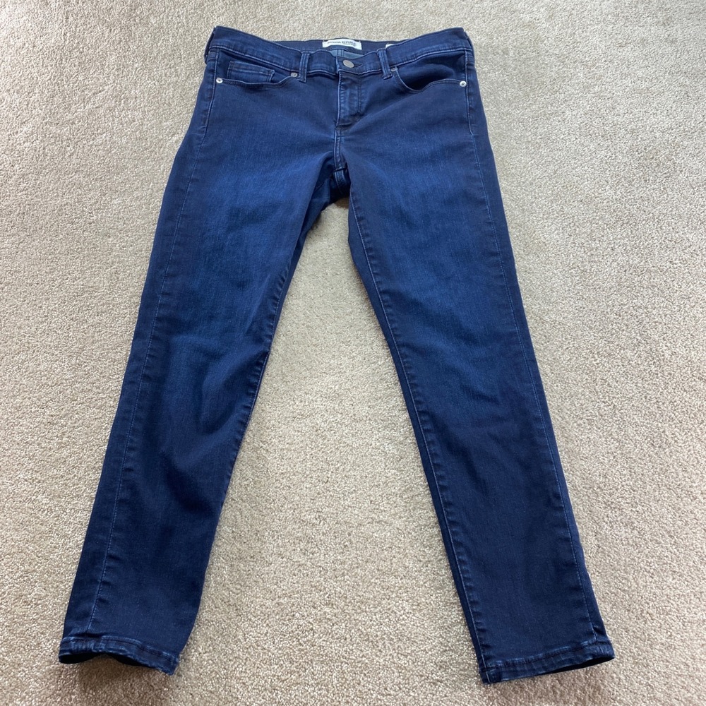 Banana Republic Premium Denim Jeans‎ Womens 29 Skinny Ankle Dark Wash Indigo